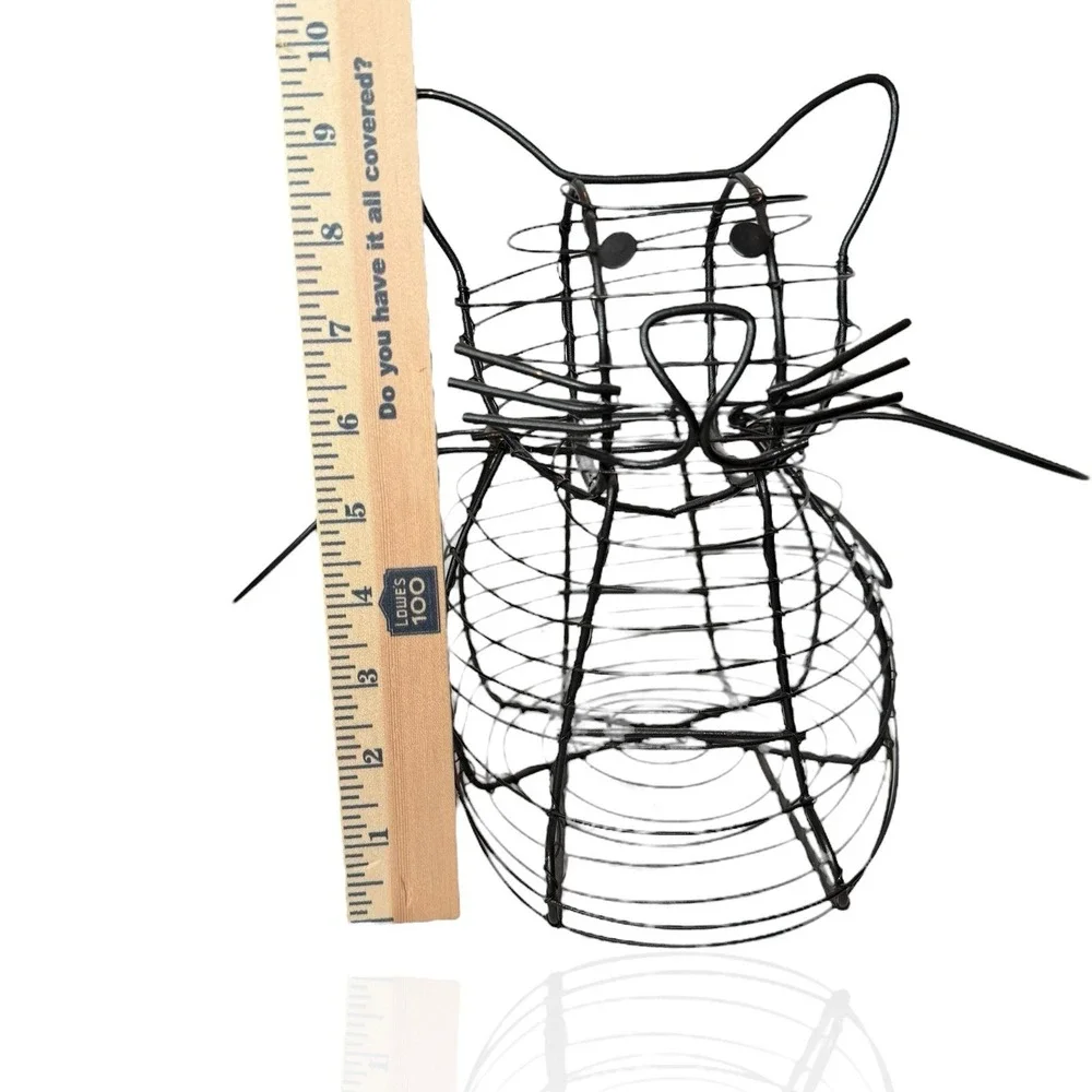 Vintage‎ 90s Cat Shaped Wire Basket | Collecting Eggs Gathering Herbs Farmhouse
